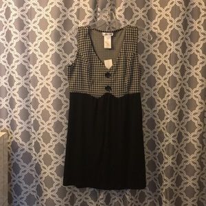 Checkered Black and Gray Vest Dress Junior Medium